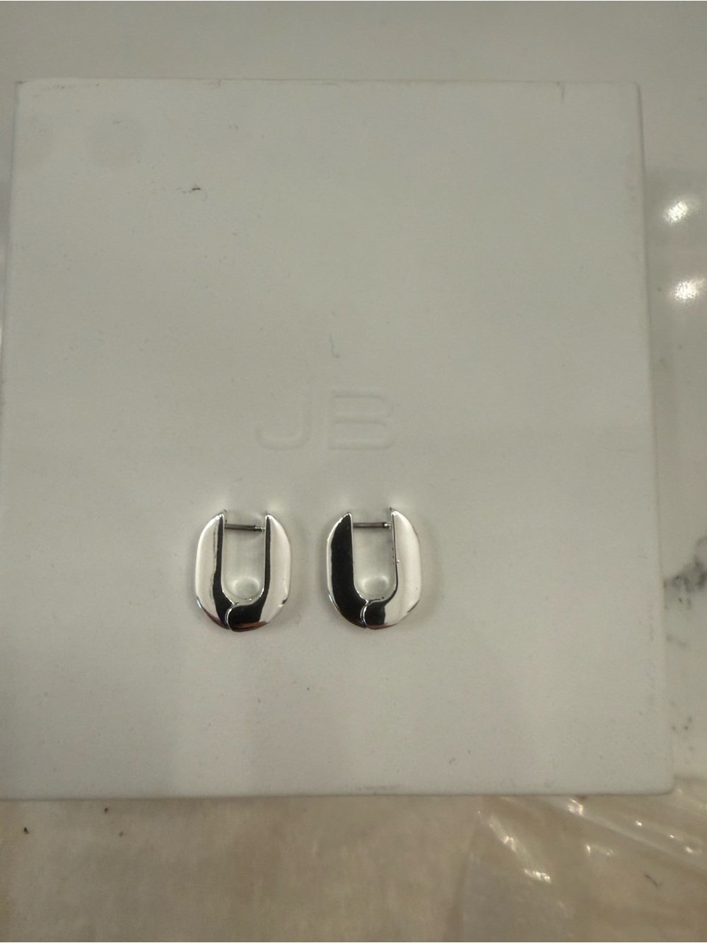 Jenny Bird Silver Clip-On Cuff Links